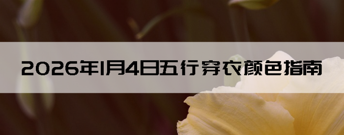 2026��1��4�����д�����ɫָ��