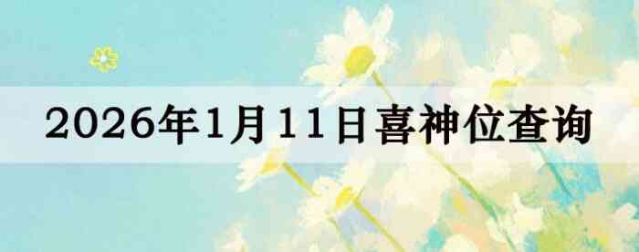 2026��1��11��ϲ��λ��ϸ����