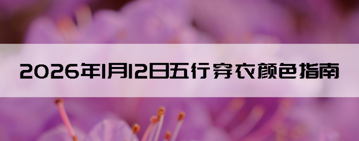 2026��1��12�����д�����ɫָ��