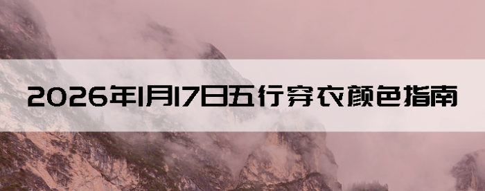 2026��1��17�����д�����ɫָ��