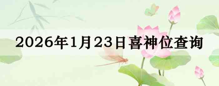 2026��1��23��ϲ��λ��ϸ����