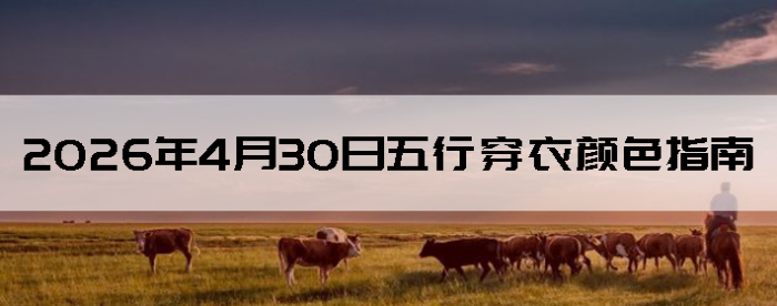 2026��4��30�����д�����ɫָ��