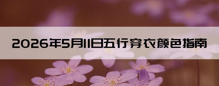 2026��5��11�����д�����ɫָ��
