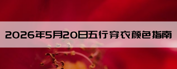 2026��5��20�����д�����ɫָ��