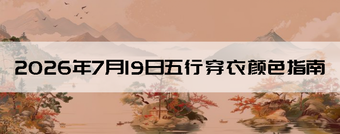 2026��7��19�����д�����ɫָ��