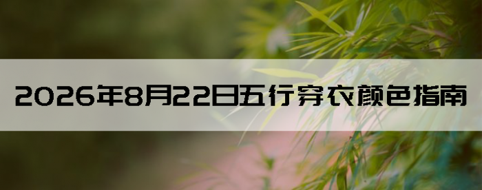 2026��8��22�����д�����ɫָ��