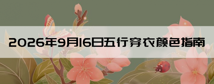 2026��9��16�����д�����ɫָ��