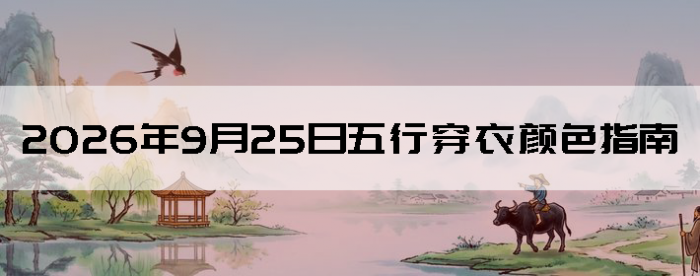 2026��9��25�����д�����ɫָ��