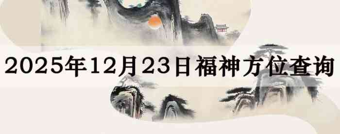 2025年11月23日福神方位全解析