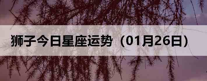 ʨ�ӽ����������ƣ�01��26�գ�