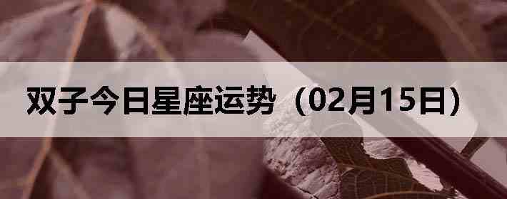 ˫�ӽ����������ƣ�02��15�գ�