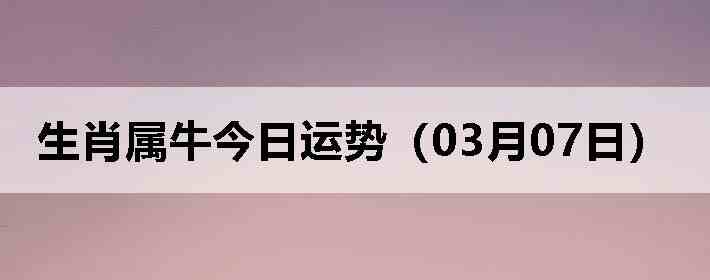 ��Ф��ţ�������ƣ�03��07�գ�